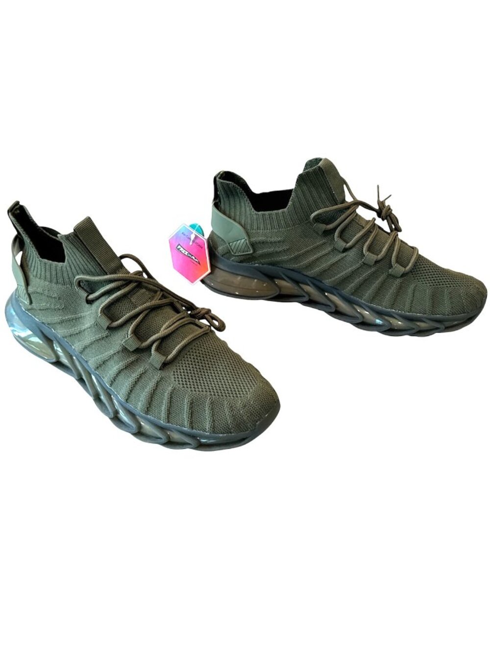 NEW Men's Freewalk Air Cooled Foam Army Green Sneakers